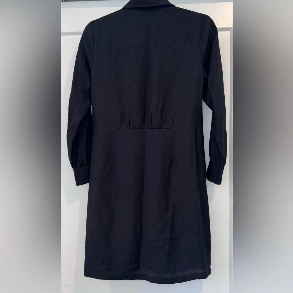 LOFT Dahlia Tie Front Mini Shirtdress - size 0P - Picture 3 of 6